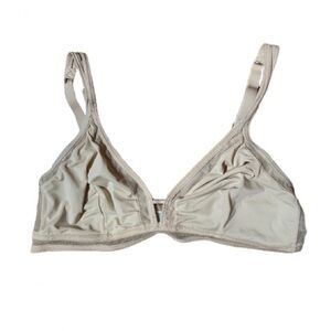 Lively Cream Triangle Bralette Soft Stretchy Comfort Size Medium